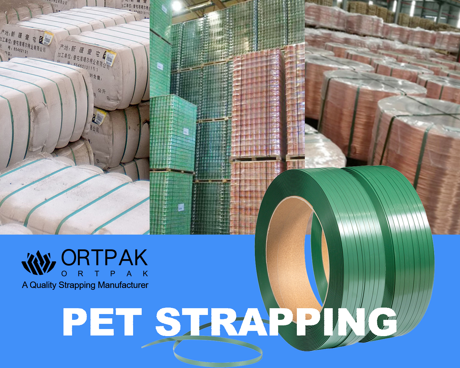 Cerclage PET ORTPAK : une alternative durable au cerclage en acier
