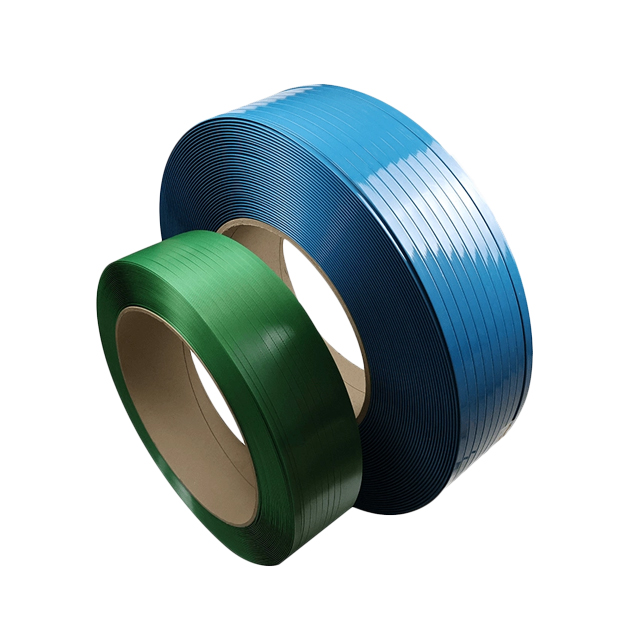 Emballage de compagnie bleu avec ruban polyester lisse et en relief